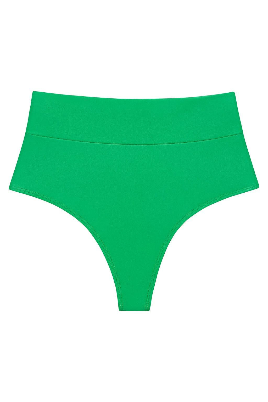 Montce - Emerald Shimmer Full Coverage High Rise Bikini Bottom -