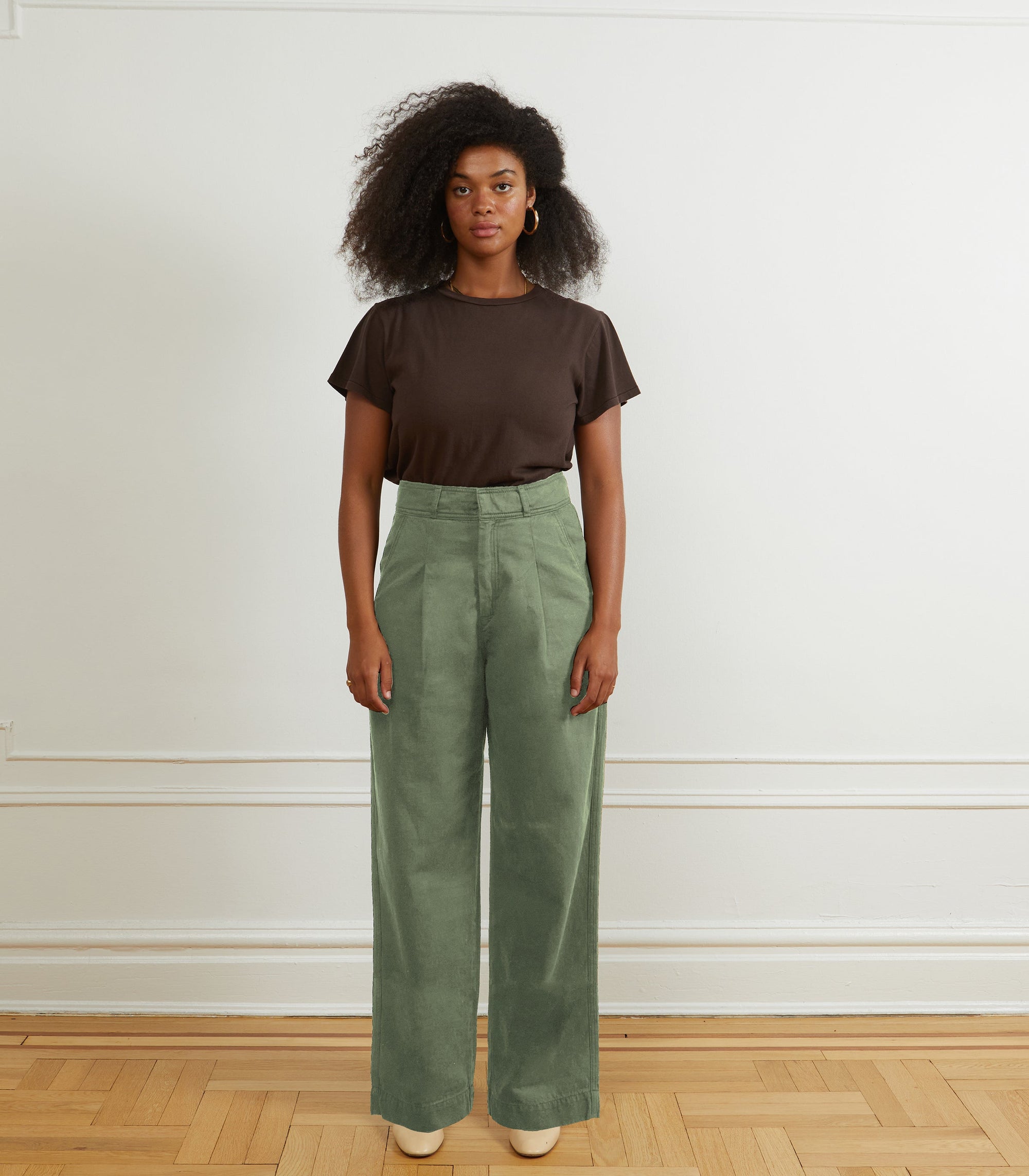 Loup - Jack Pleated Wide-Leg Trousers - Cardamom -