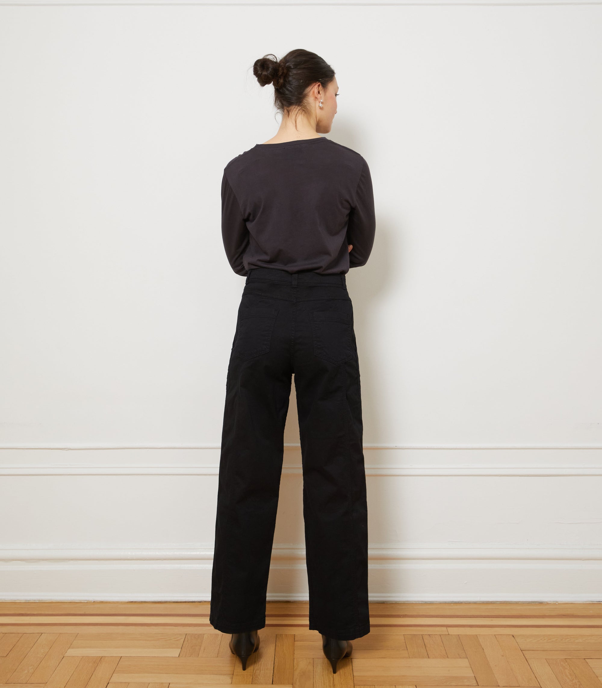 Loup - Penny Washed Long Sleeve Tee - Espresso -