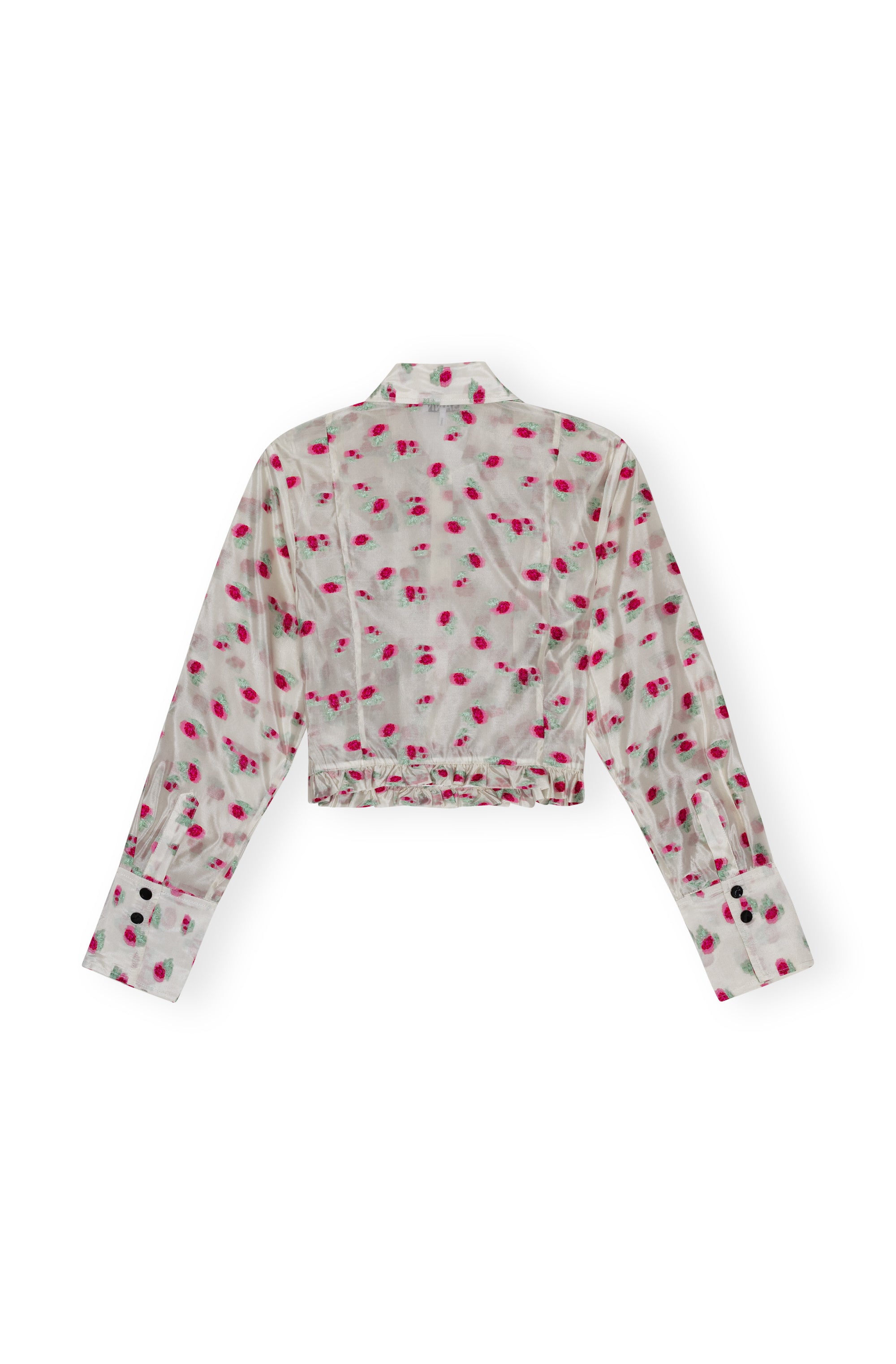 Ganni - Organza Jacquard Shirt - Tofu -