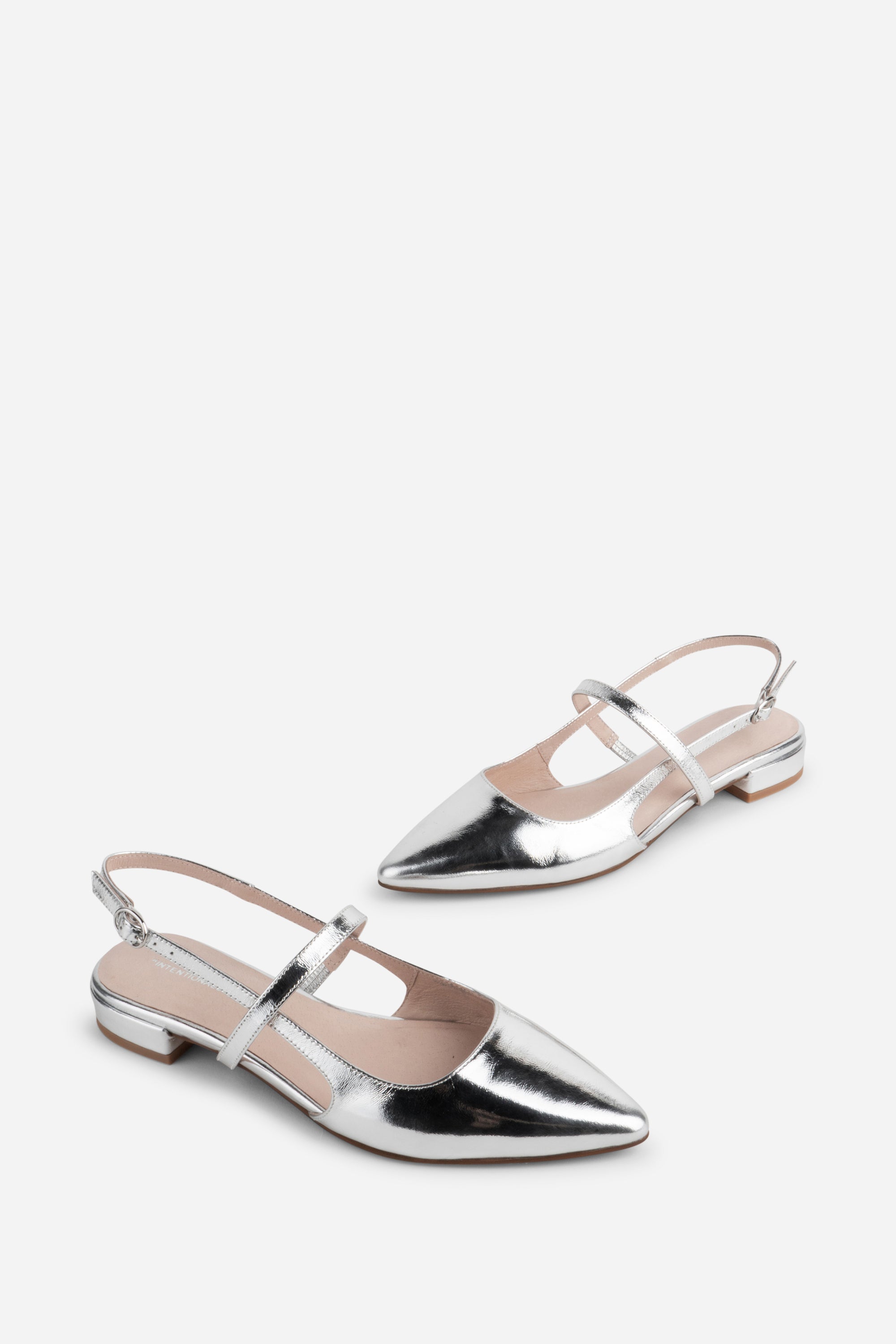 Intentionally Blank - Felix Slingback Flat - Silver -