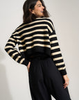 Callahan Knitwear - Fiona Cardigan - Black & White -