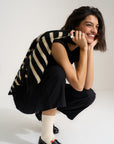 Callahan Knitwear - Fiona Cardigan - Black & White -