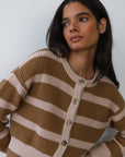 Callahan Knitwear - Fiona Cardigan - Ginger Root Stripe -