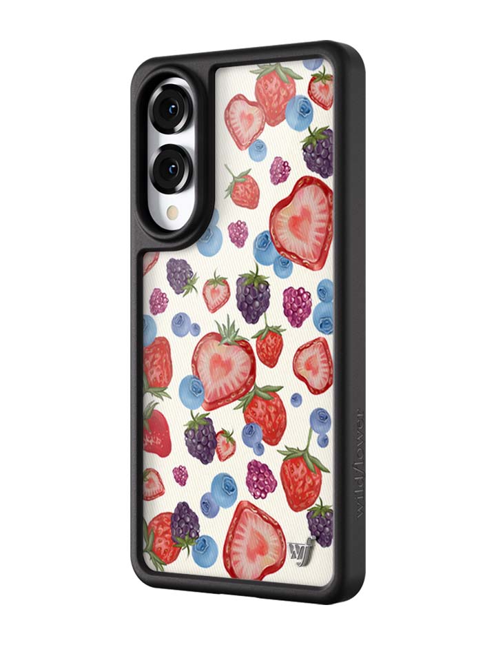 Wildflower Galaxy S25 case Edge Fruit Tart Blueberries Cute