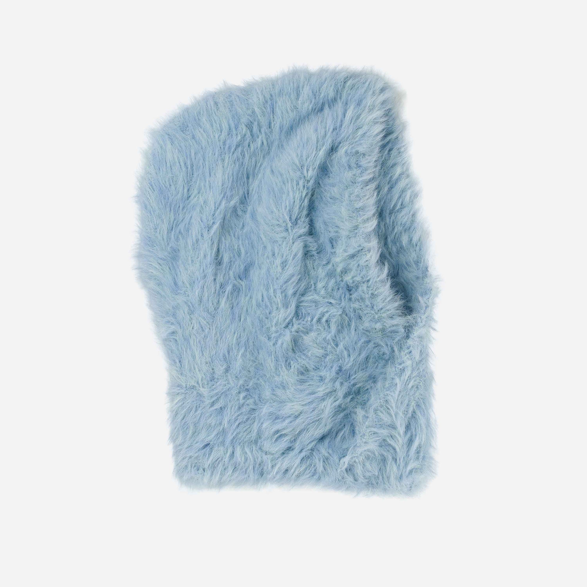 Verloop - Faux Fur Knit Hood - Periwinkle