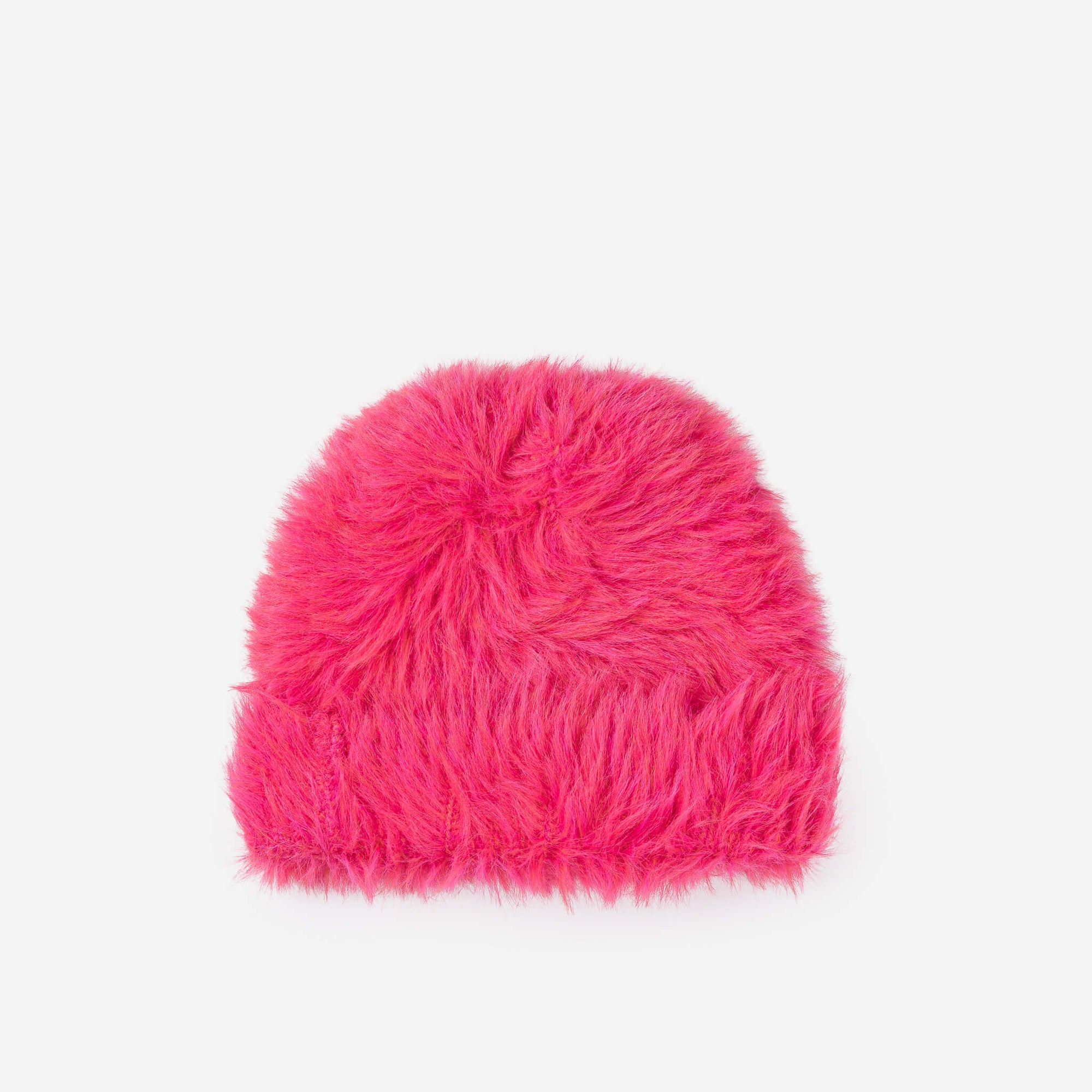 Verloop - Faux Fur Knit Beanie - Fuchsia