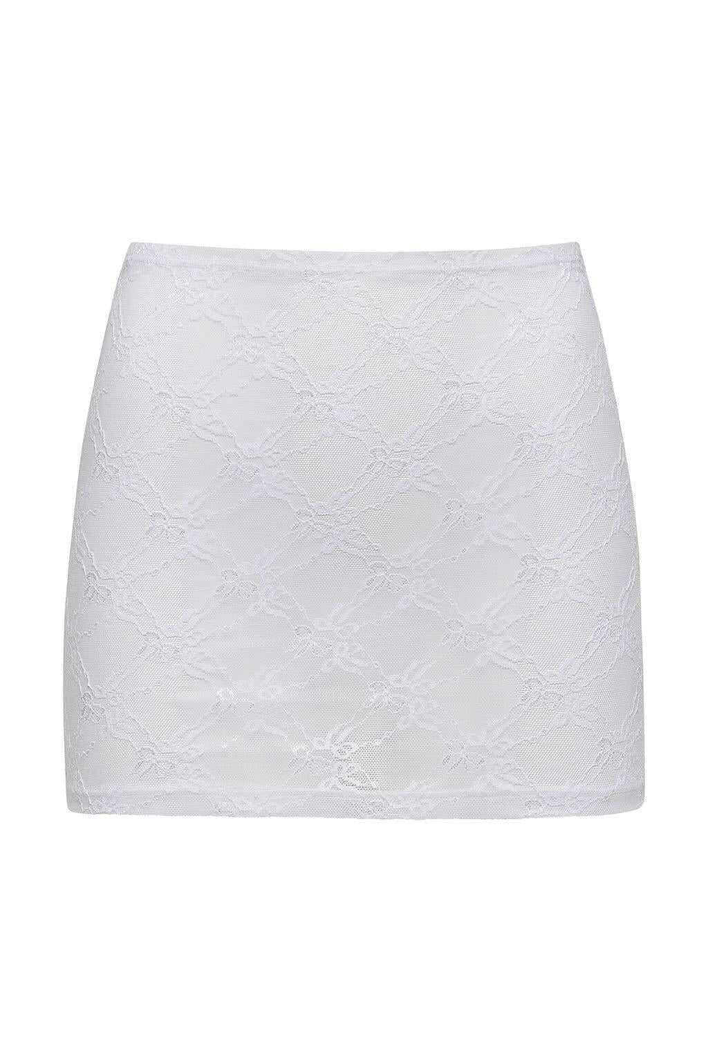 Montce - Bows Lace Micro Skirt -