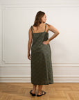 Loup - Penelope Tie Strap Dress - Dark Floral -