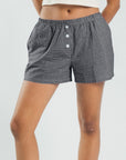 WIldflo Studio - Boxer Shorts Black Gingham -