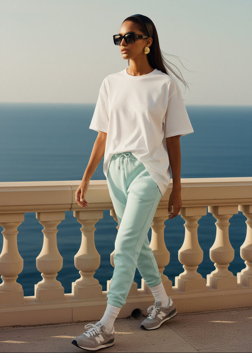 Gergana Ivanova - Organic Cotton Joggers - Sky -