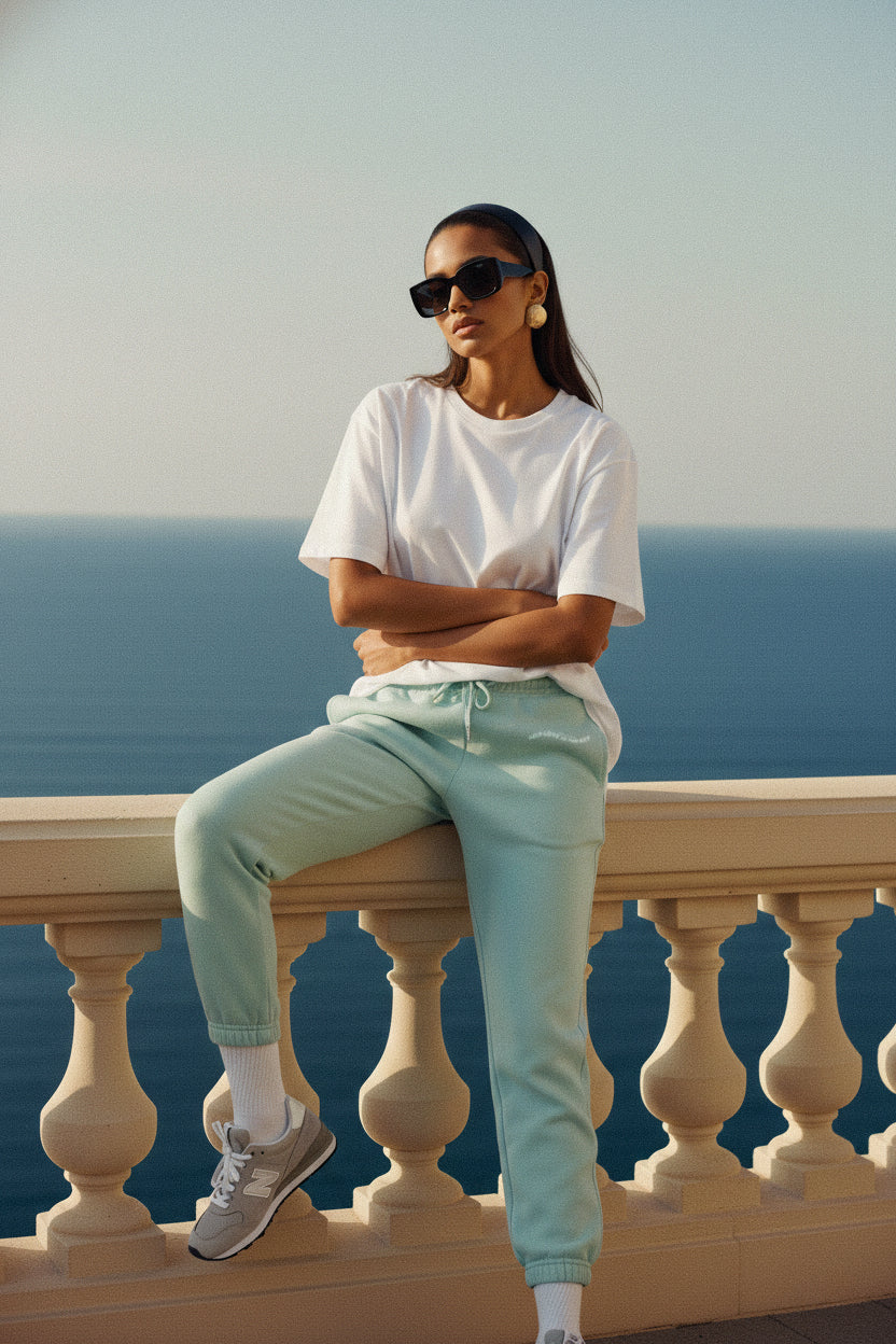 Gergana Ivanova - Organic Cotton Joggers - Sky -