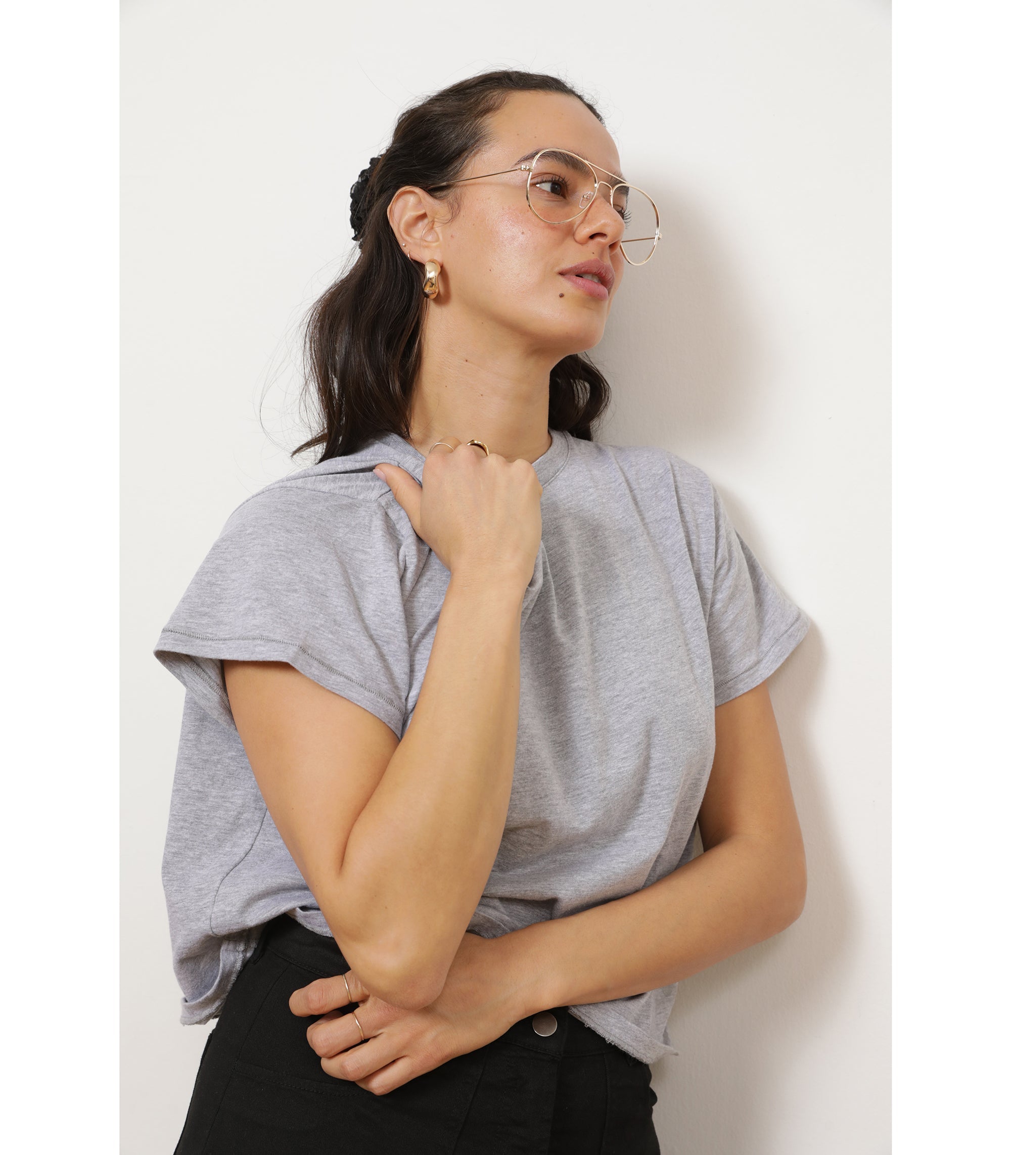 Loup - Bessette Soft Washed Tee - Heather Gray -