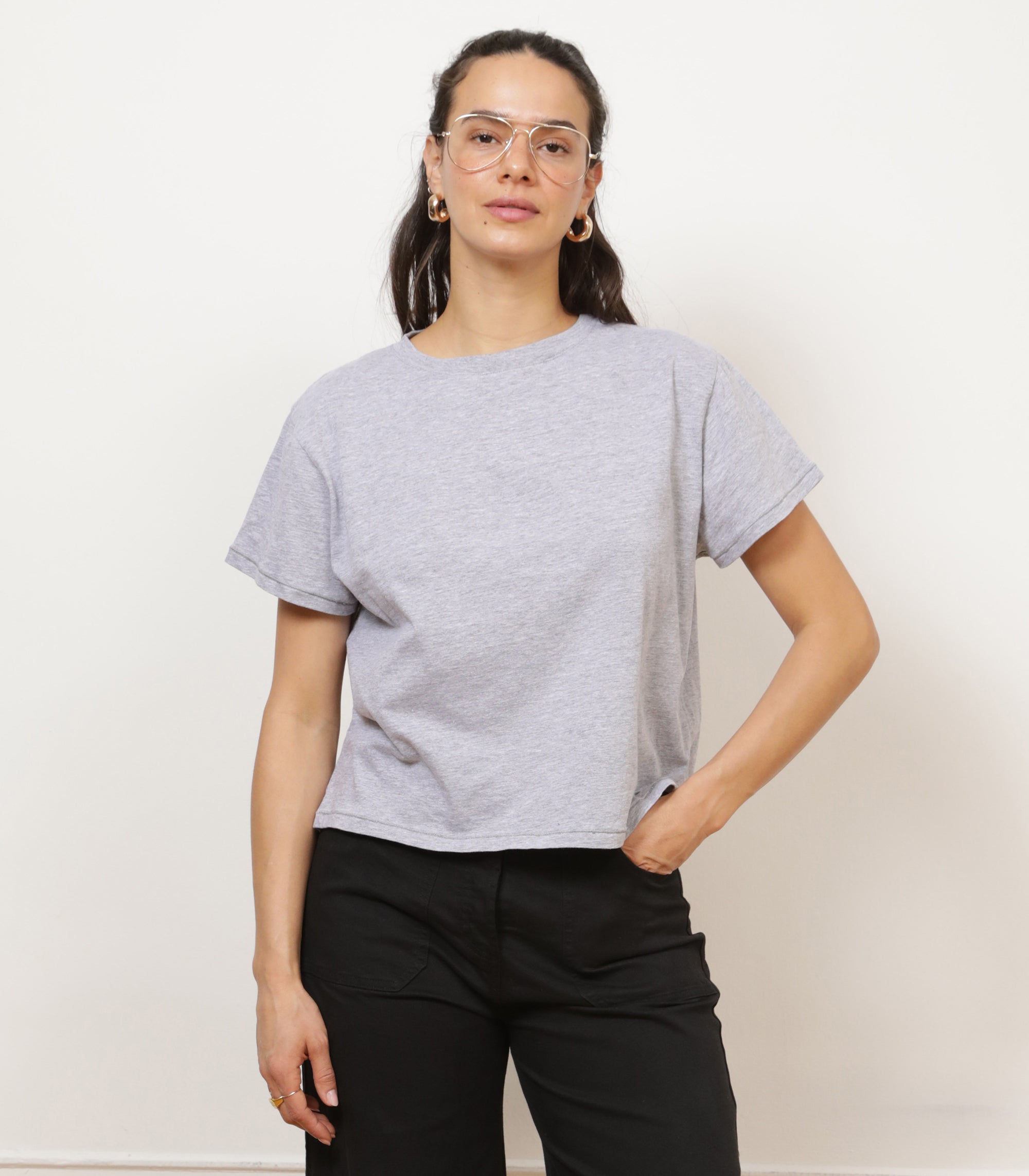 Loup - Bessette Soft Washed Tee - Heather Gray -