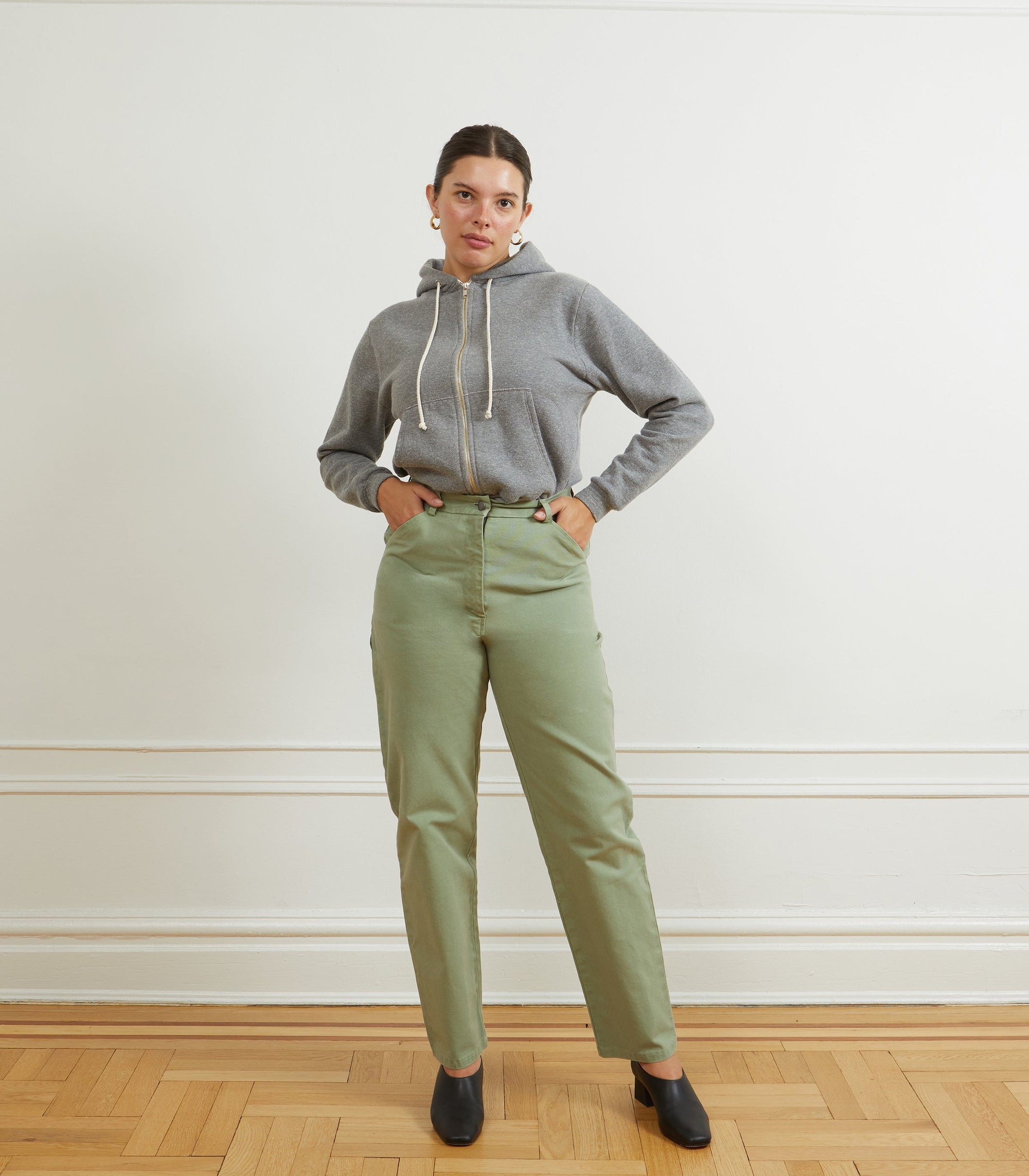 Loup - Agnes High Rise Painter Pants - Cardamom -