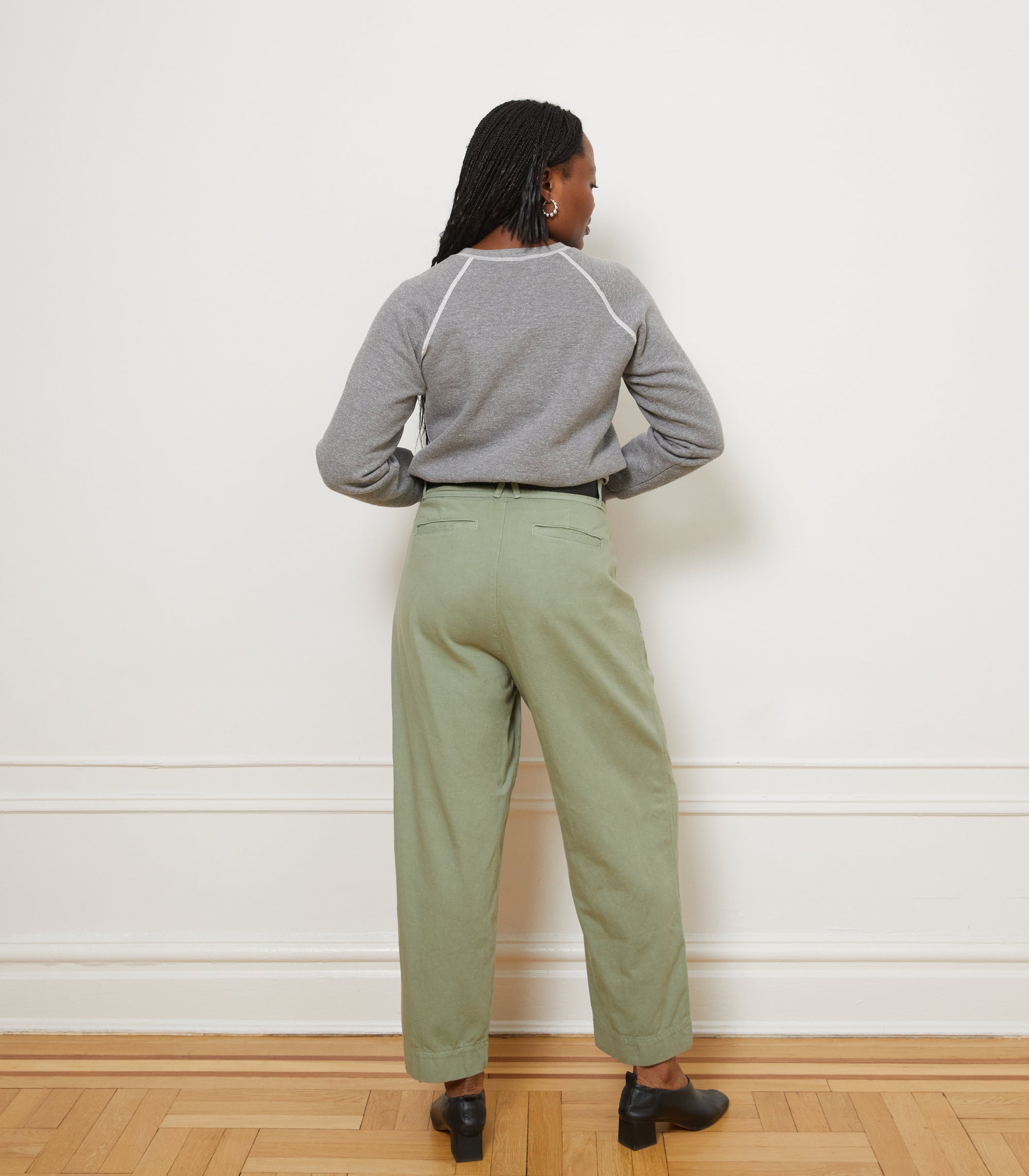 Loup - Elaine Pleated Tapered Trousers - Cardamom -