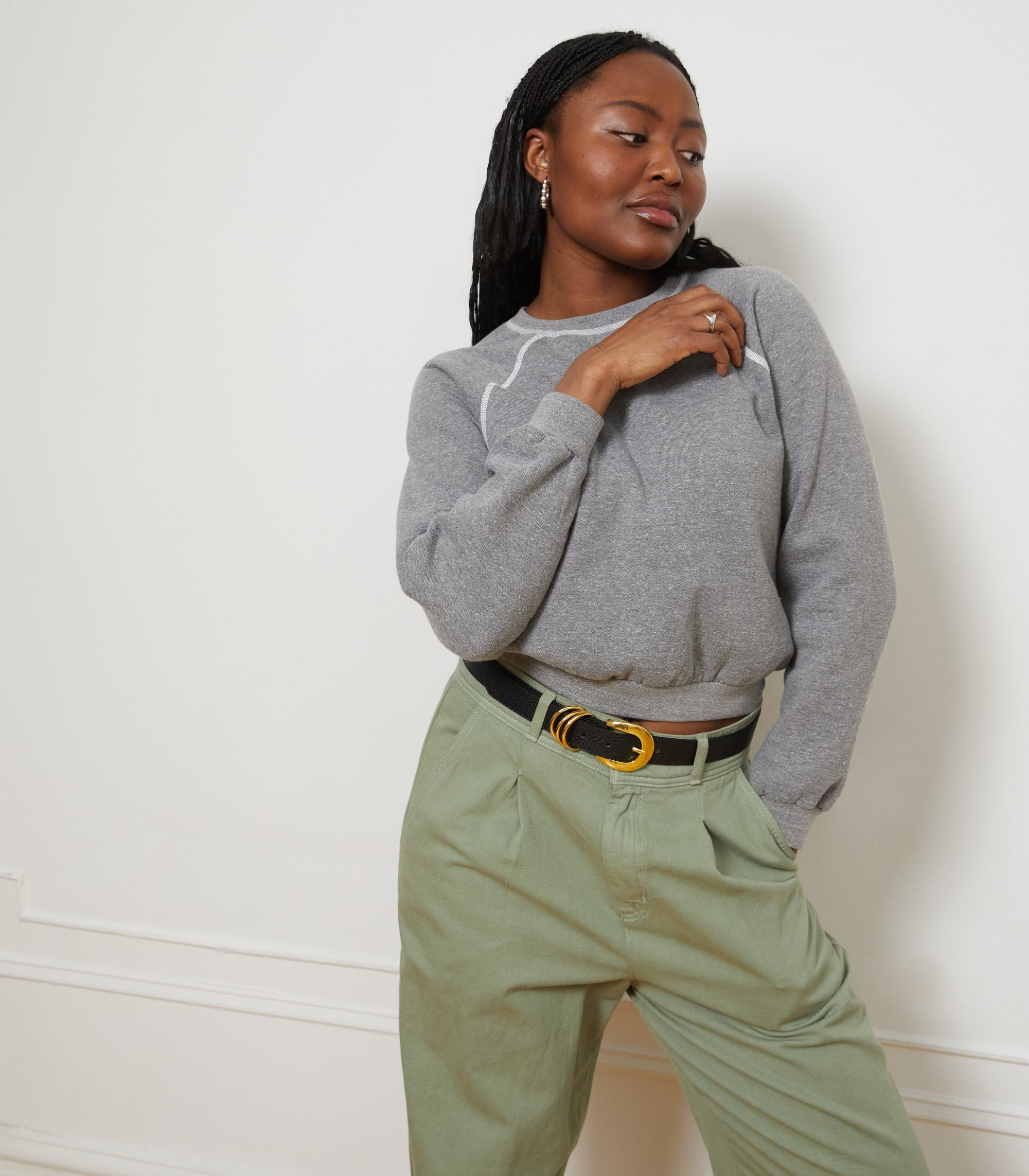 Loup - Elaine Pleated Tapered Trousers - Cardamom -
