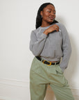 Elaine Pleated Tapered Trousers - Cardamom