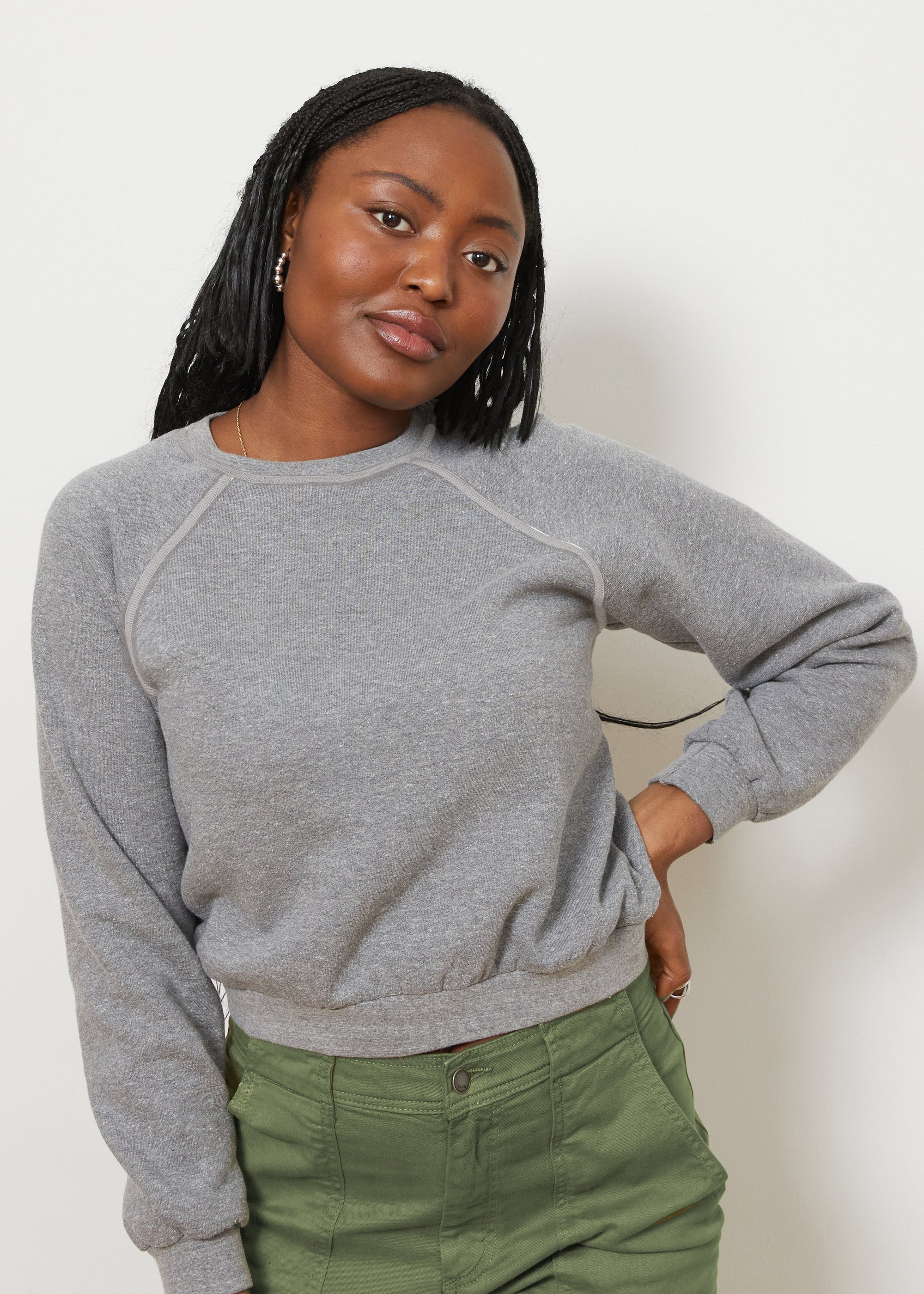 Loup - Nico Crew Neck Sweatshirt - Heather Gray -