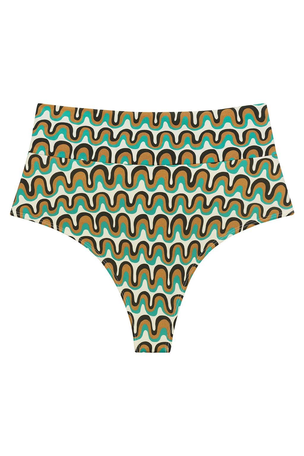 Montce - Groovy Added Coverage High Rise Bikini Bottom -