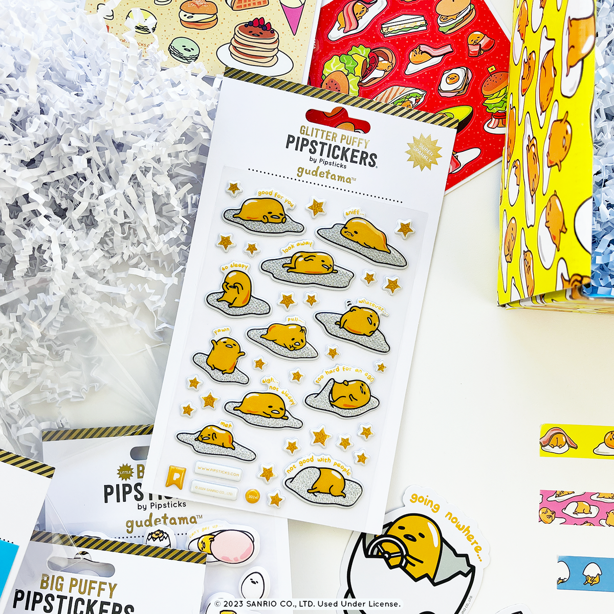Pipsticks - Gudetama Gude Vibes Only Glitter Puffy -