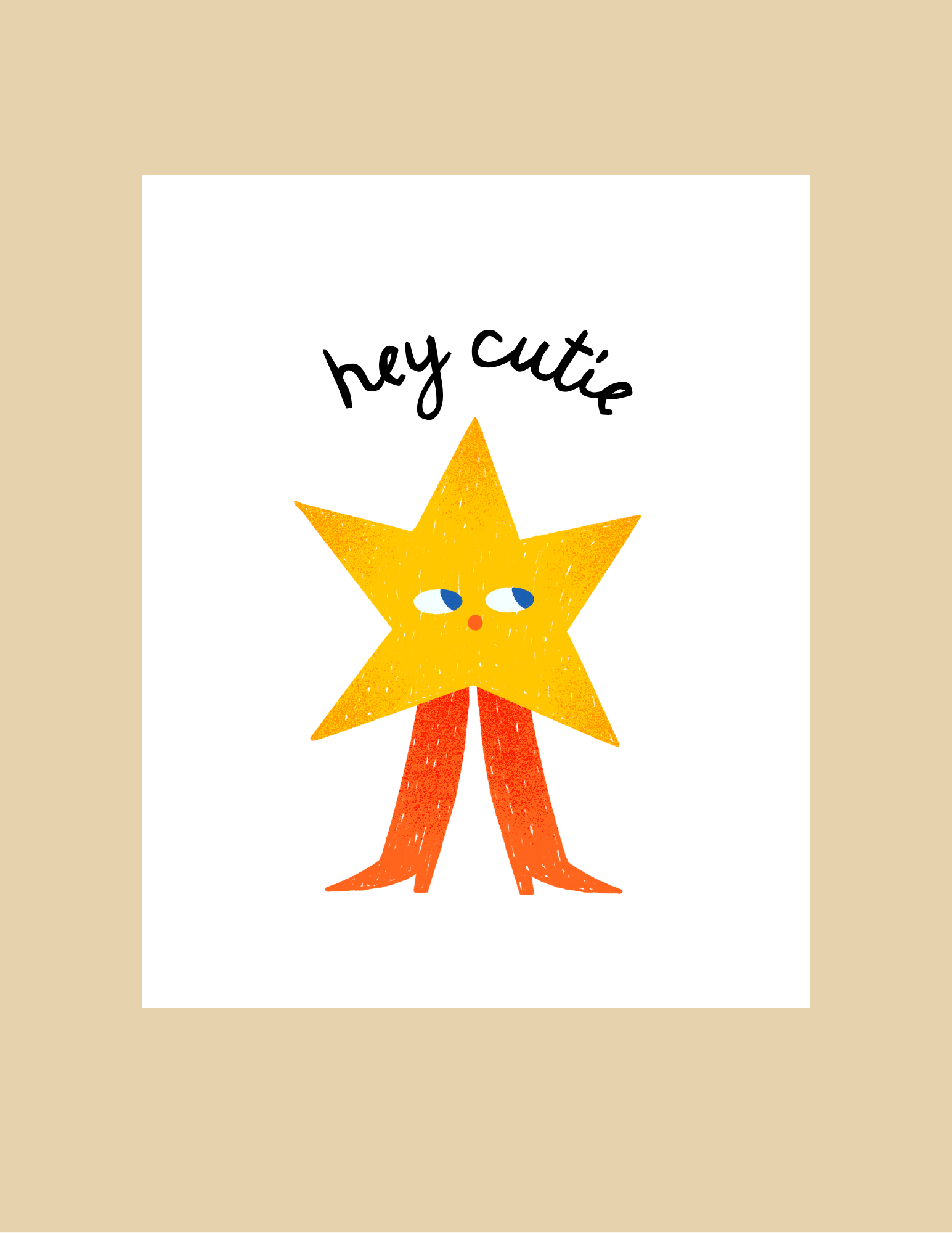 Nice Paper - Greeting Card - Hey Cutie -