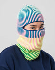 Verloop - Hi-Low Stripe Knit Balaclava -