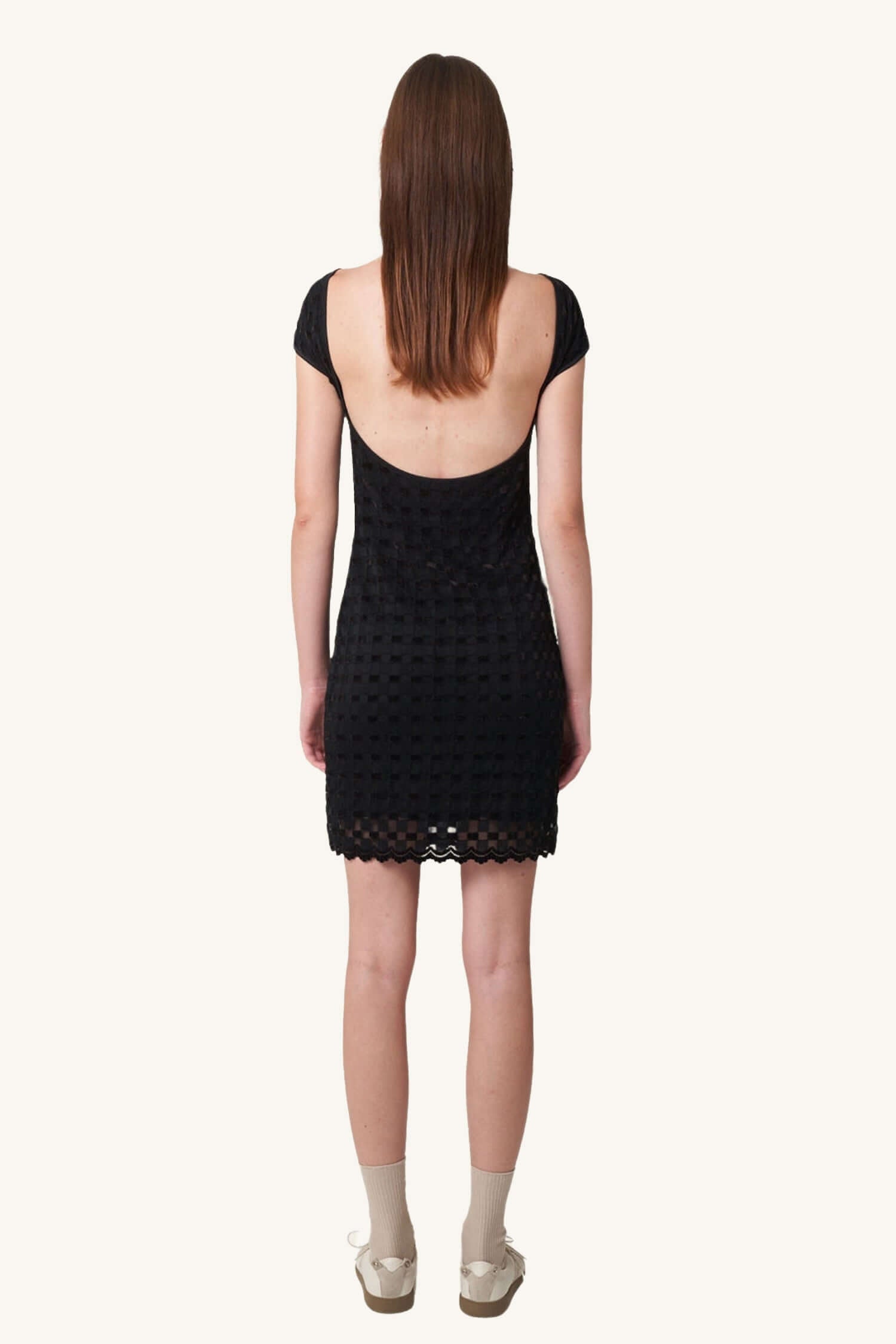 Find Me Now - Harmony Checkered Mini Dress - Black -