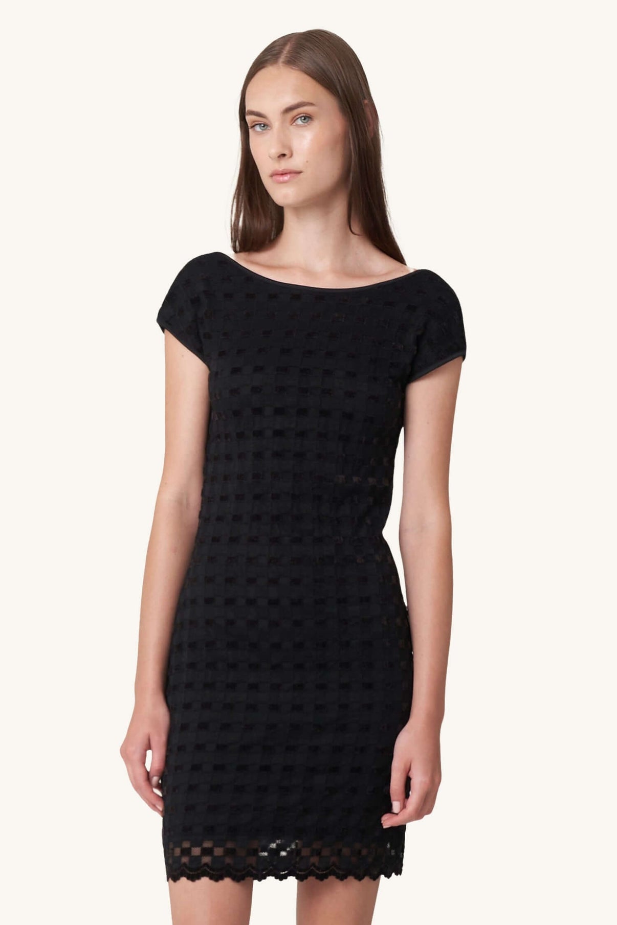 Find Me Now - Harmony Checkered Mini Dress - Black -