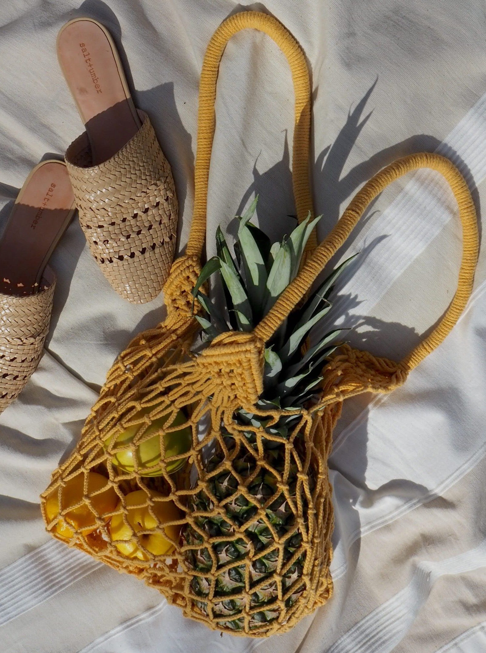 salt + umber - Hudson Farmers Market Tote - Mustard -