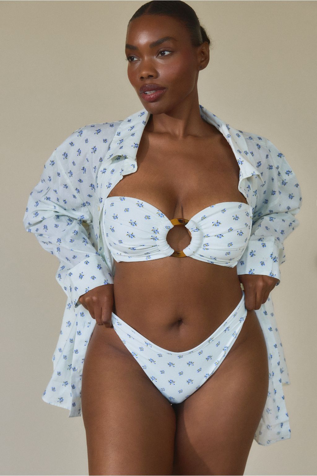 Montce - Heidi Floral Boyfriend Button Down Shirt -