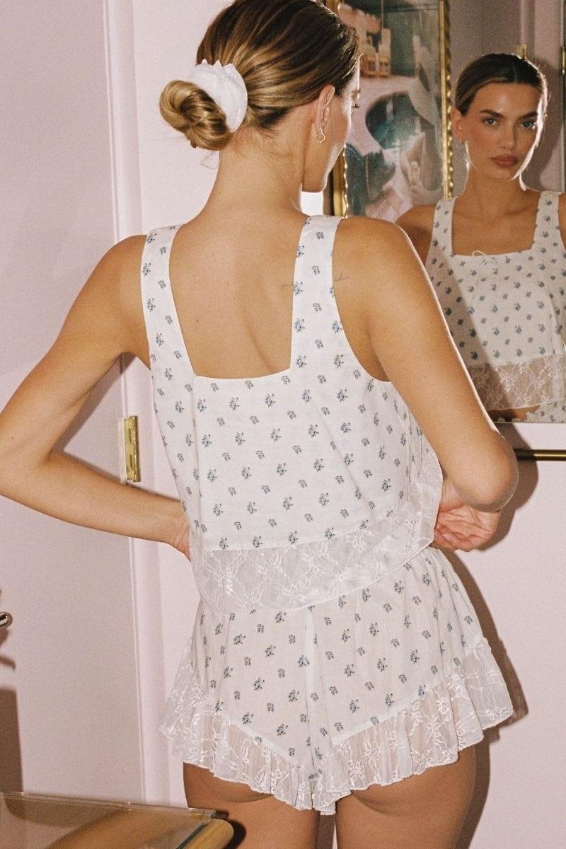 Montce - Heidi Floral Square Neck Crop Top -