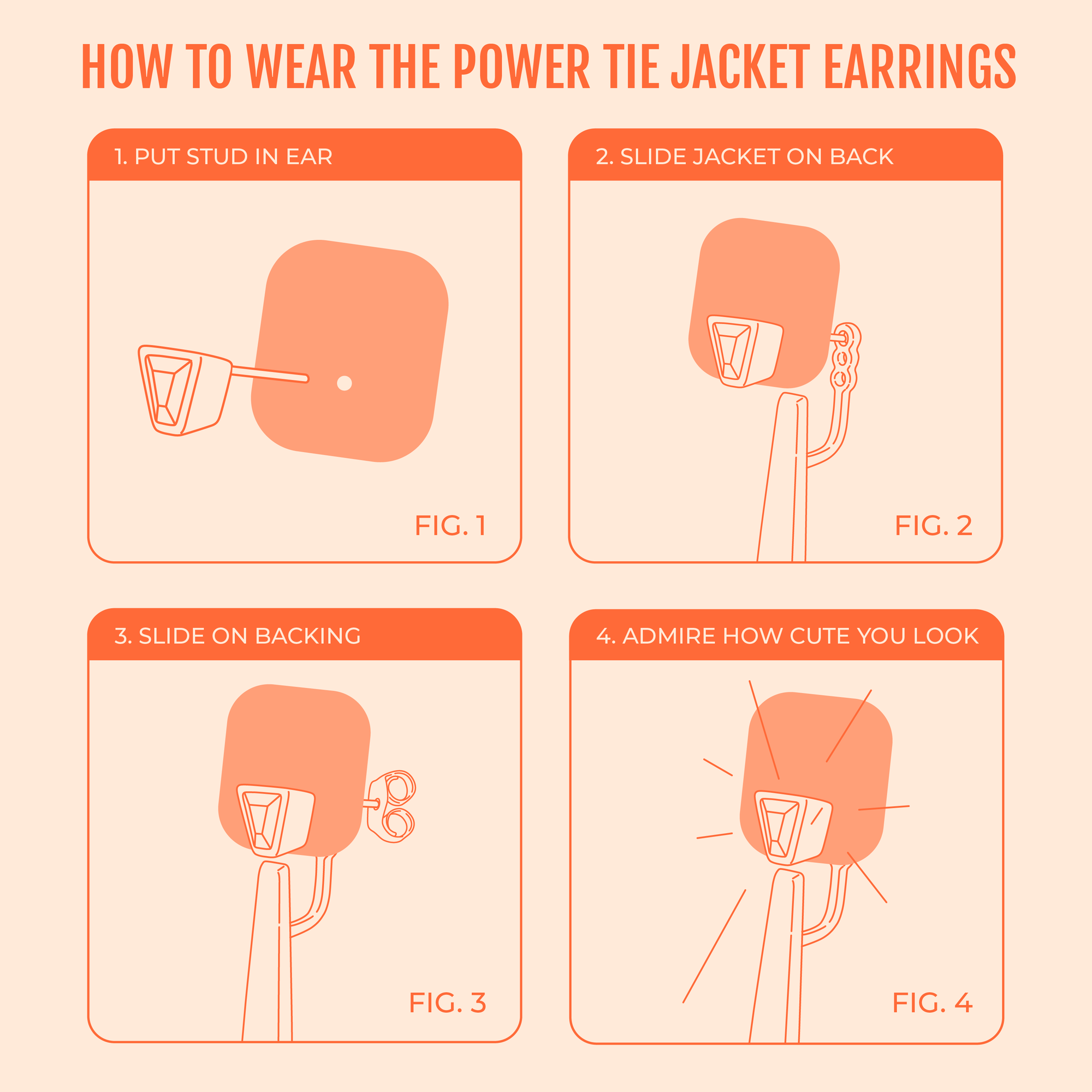Larissa Loden - Power Tie Jacket Earrings -