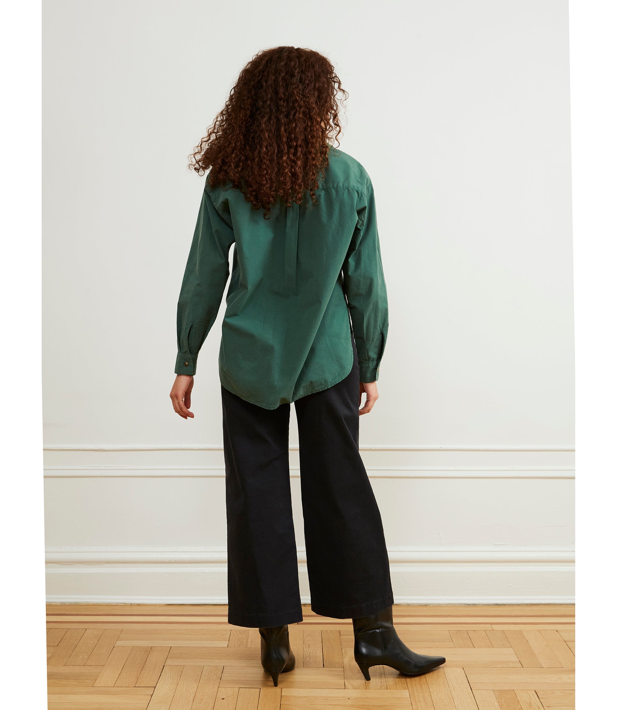 Loup - Elise Oversized Button Up Shirt - Hunter -