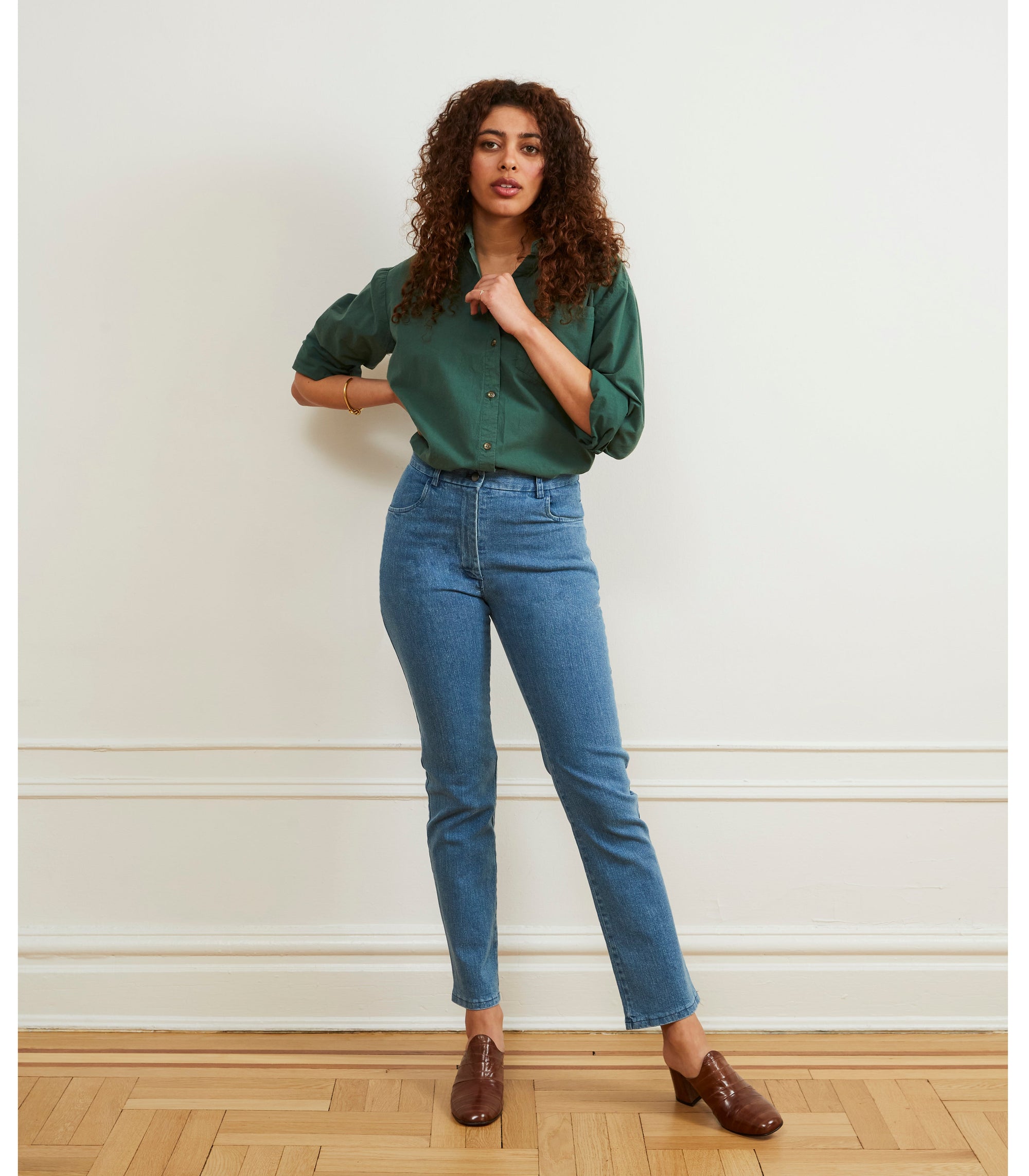 Loup - Elise Oversized Button Up Shirt - Hunter -