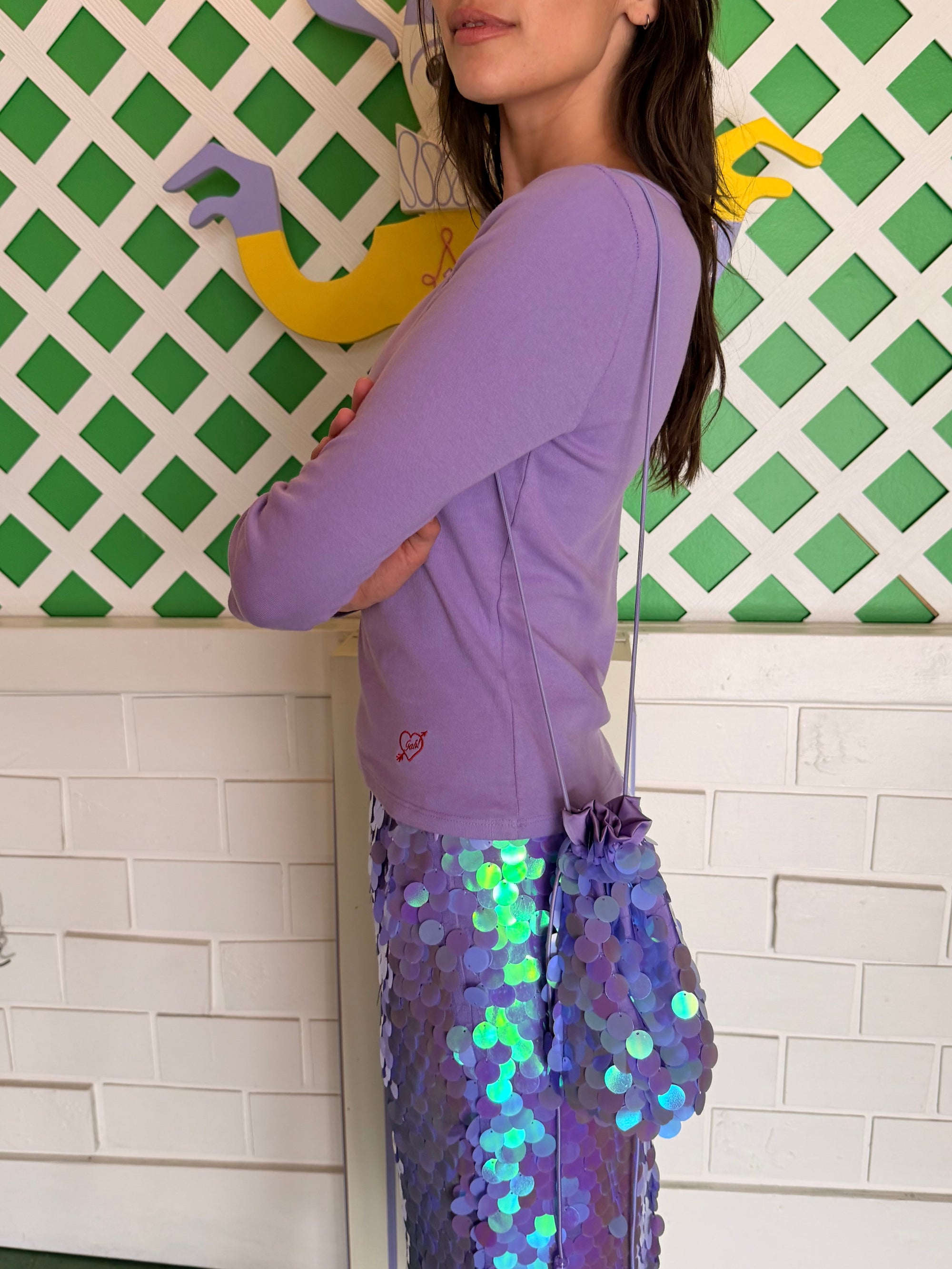 Lisa Says Gah - Luca Bag - Lilac Paillette -