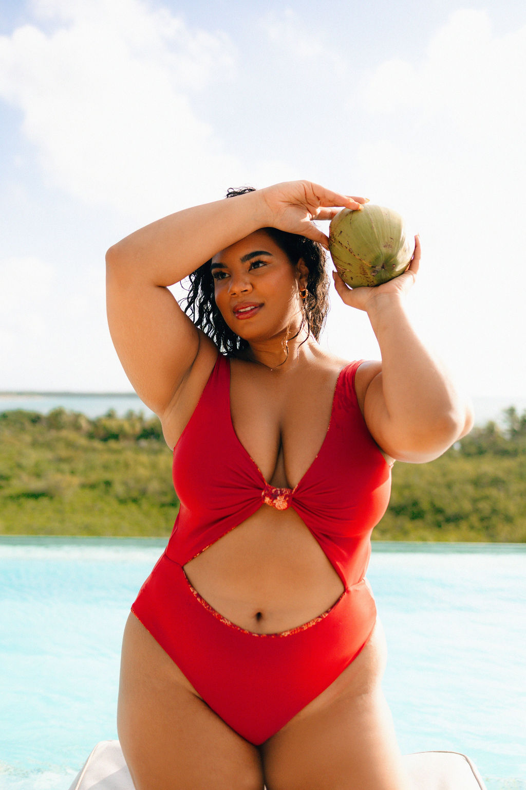 Nomads Swimwear - Shoreline One Piece II - Iguana/Merlot -