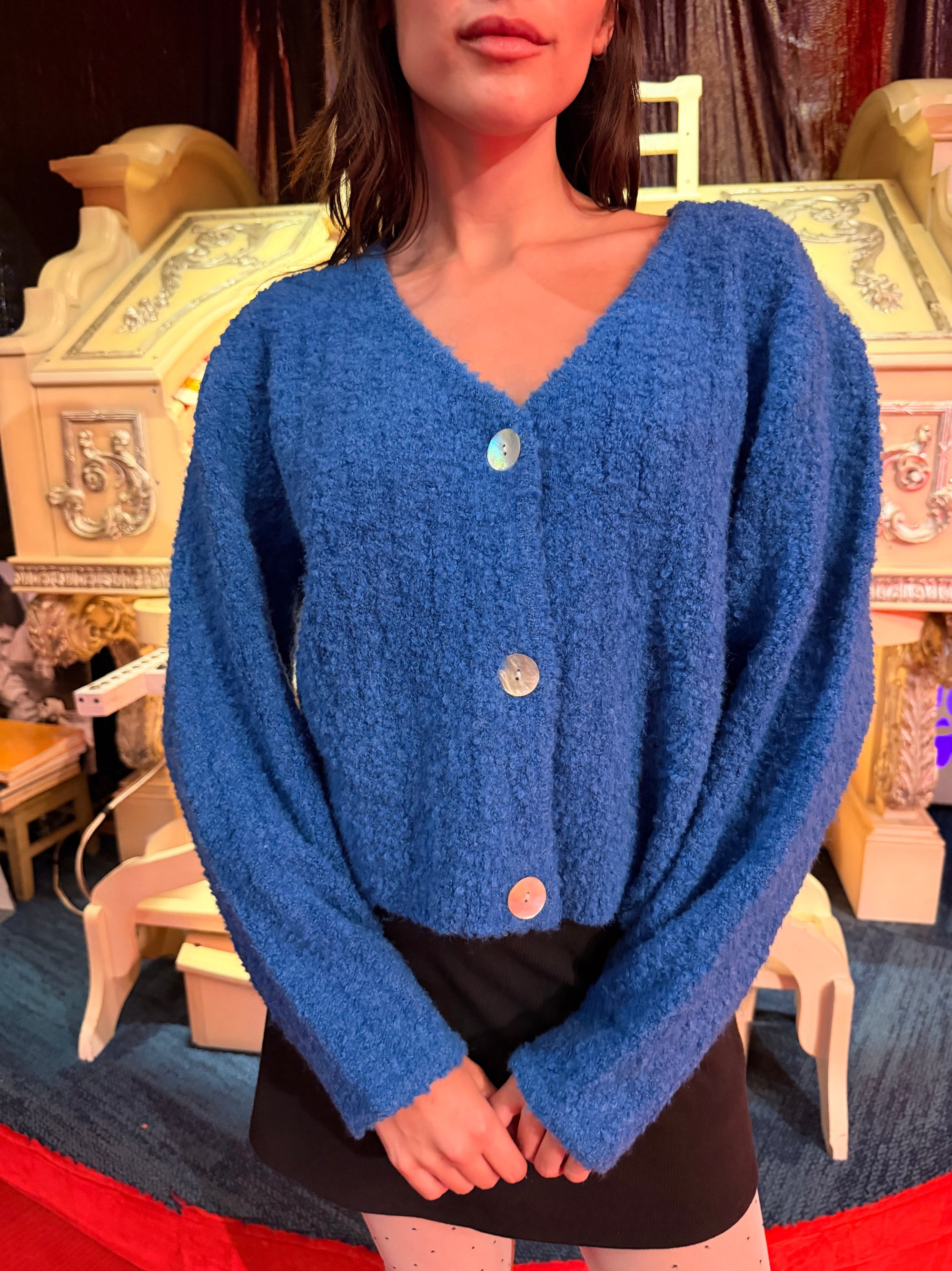 Lisa Says Gah - Issa V-Neck Cardi - Cobalt -