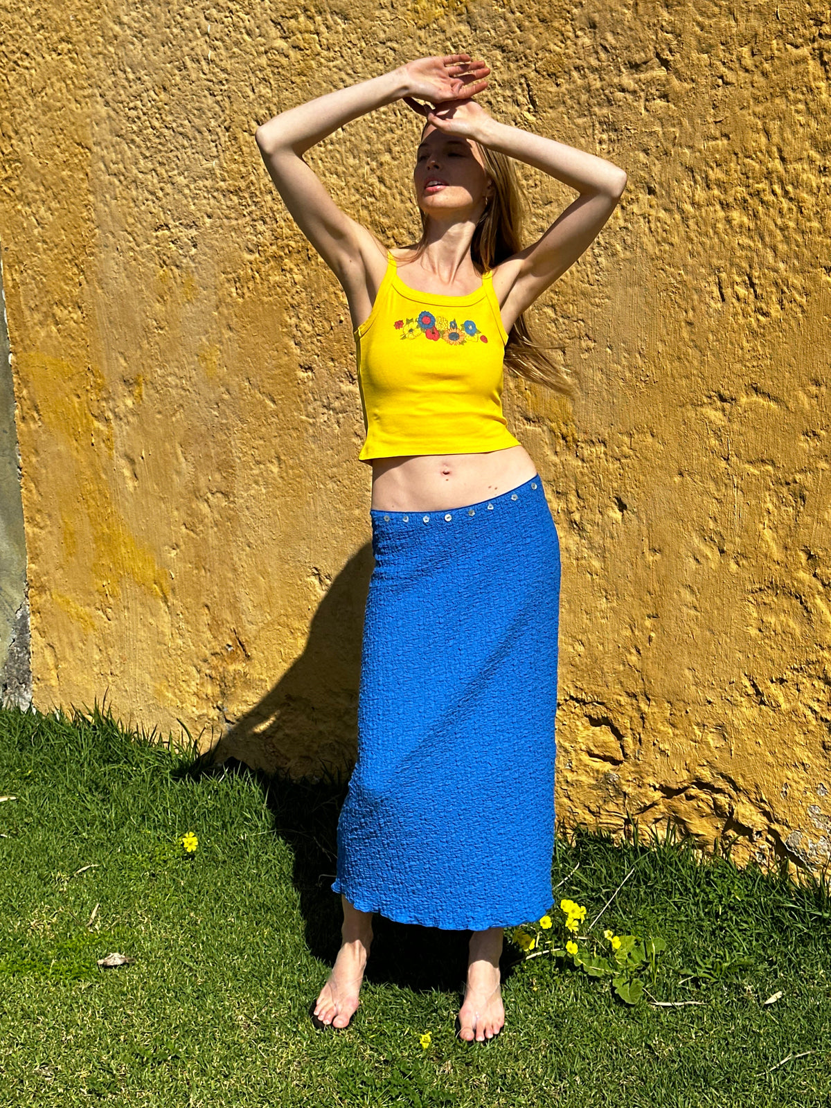 Lisa Says Gah - Harley Tank - Yellow Floral -