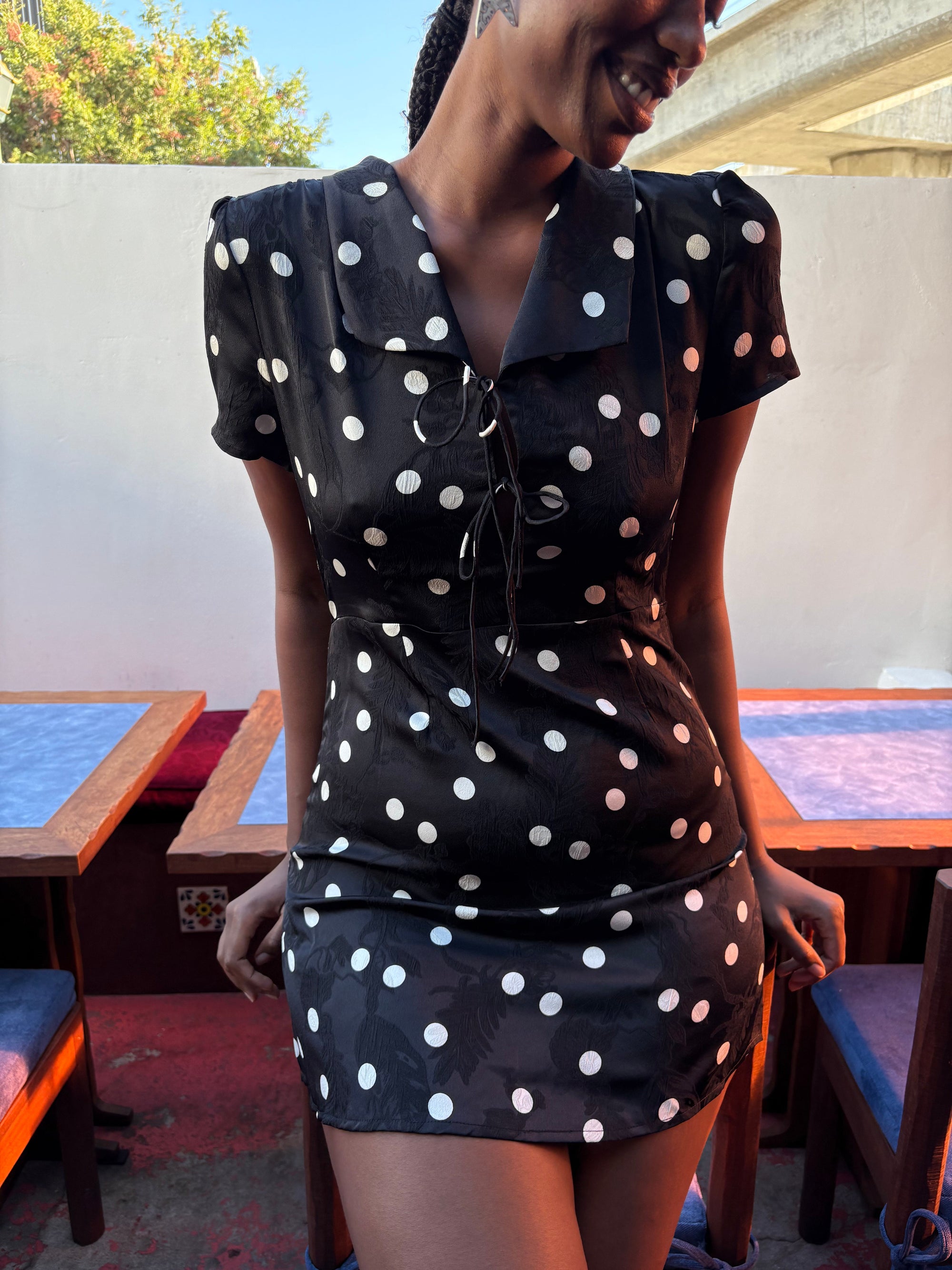 Lisa Says Gah - Alexa Shirtdress - Black Dot -