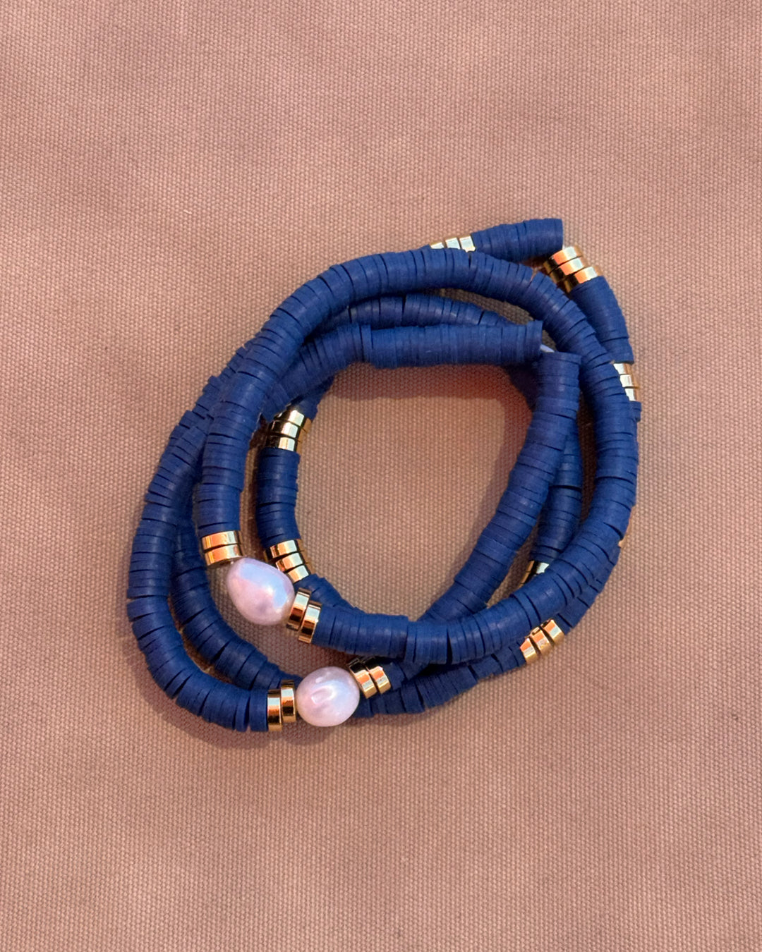 Luv Aj - The Seville Pearl Bracelet Set - Navy -