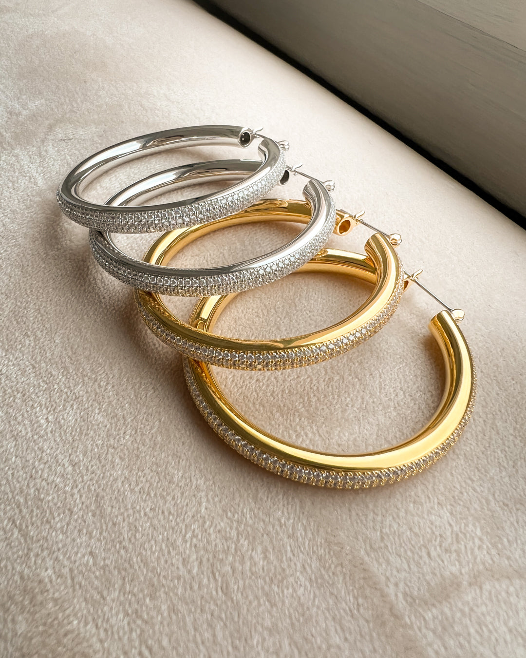 Luv Aj - Pave Stripe Amalfi Hoops - Gold -