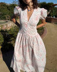 Lisa Says Gah - Elizabeth Dress - Rose White Dot -
