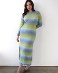 Callahan Knitwear - Inside Out Maxi Dress - Lemongrass Gradient -