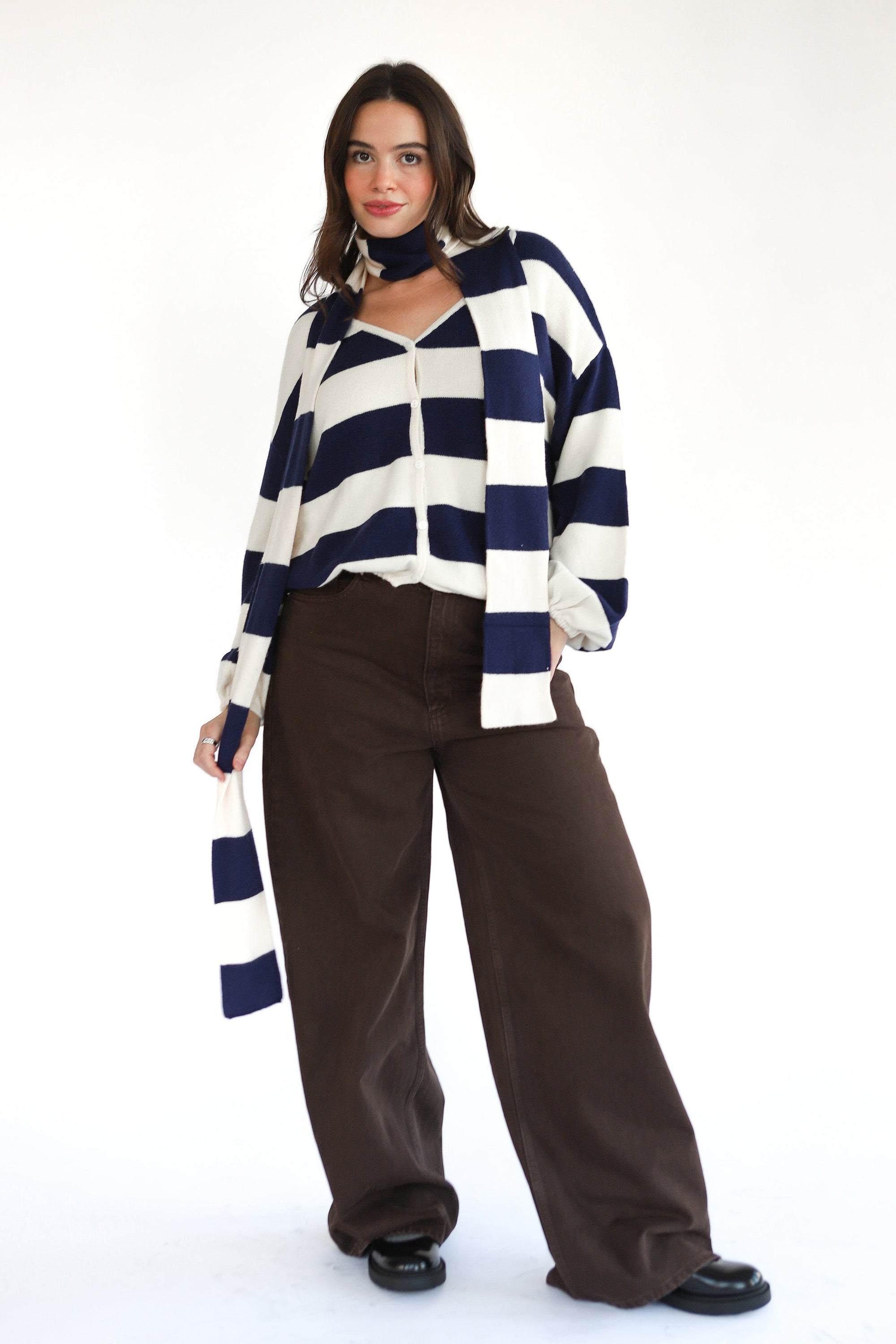 Callahan Knitwear - Gemma Cardigan w/ Scarf -