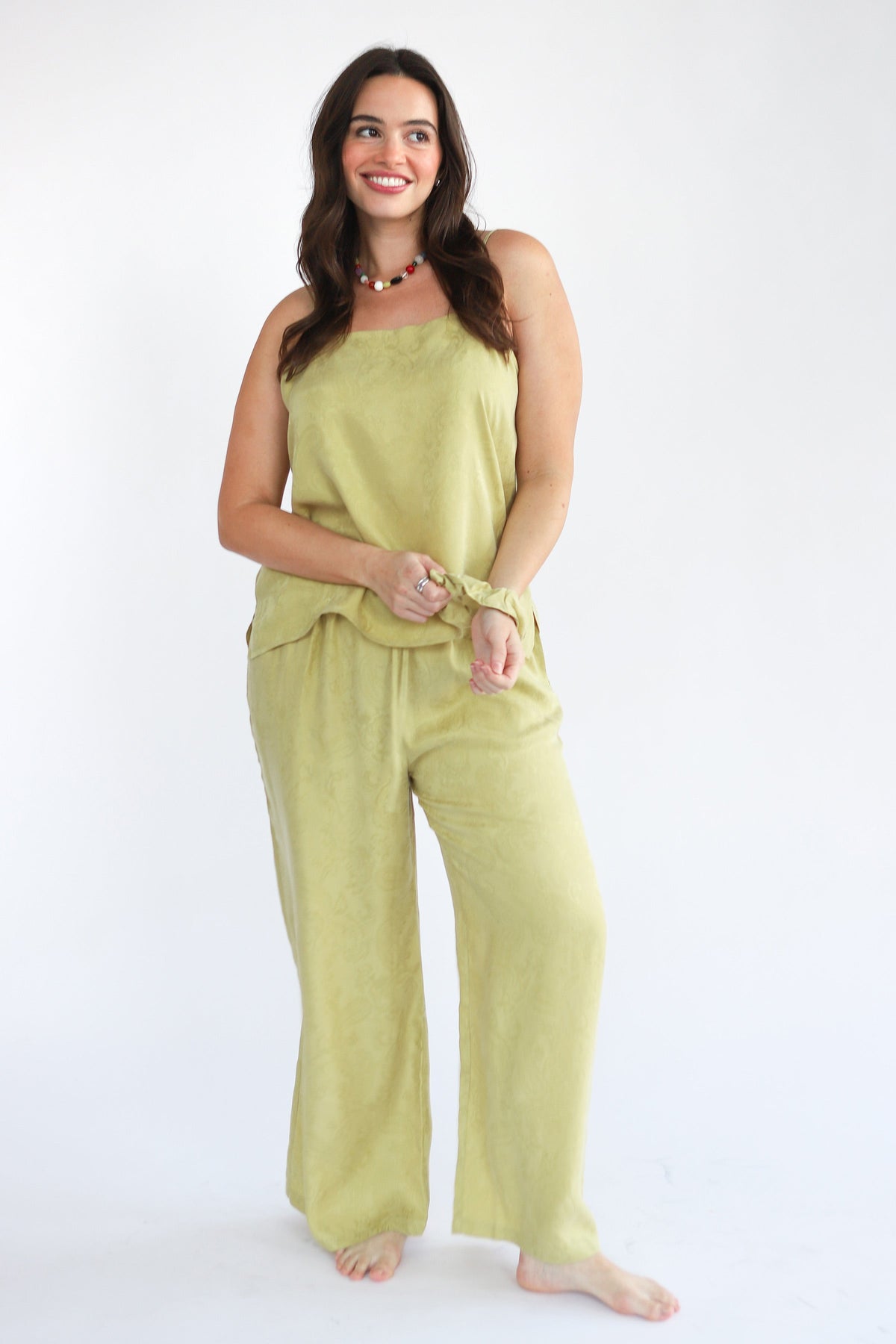 The Drawstring Pant - Tomatillo
