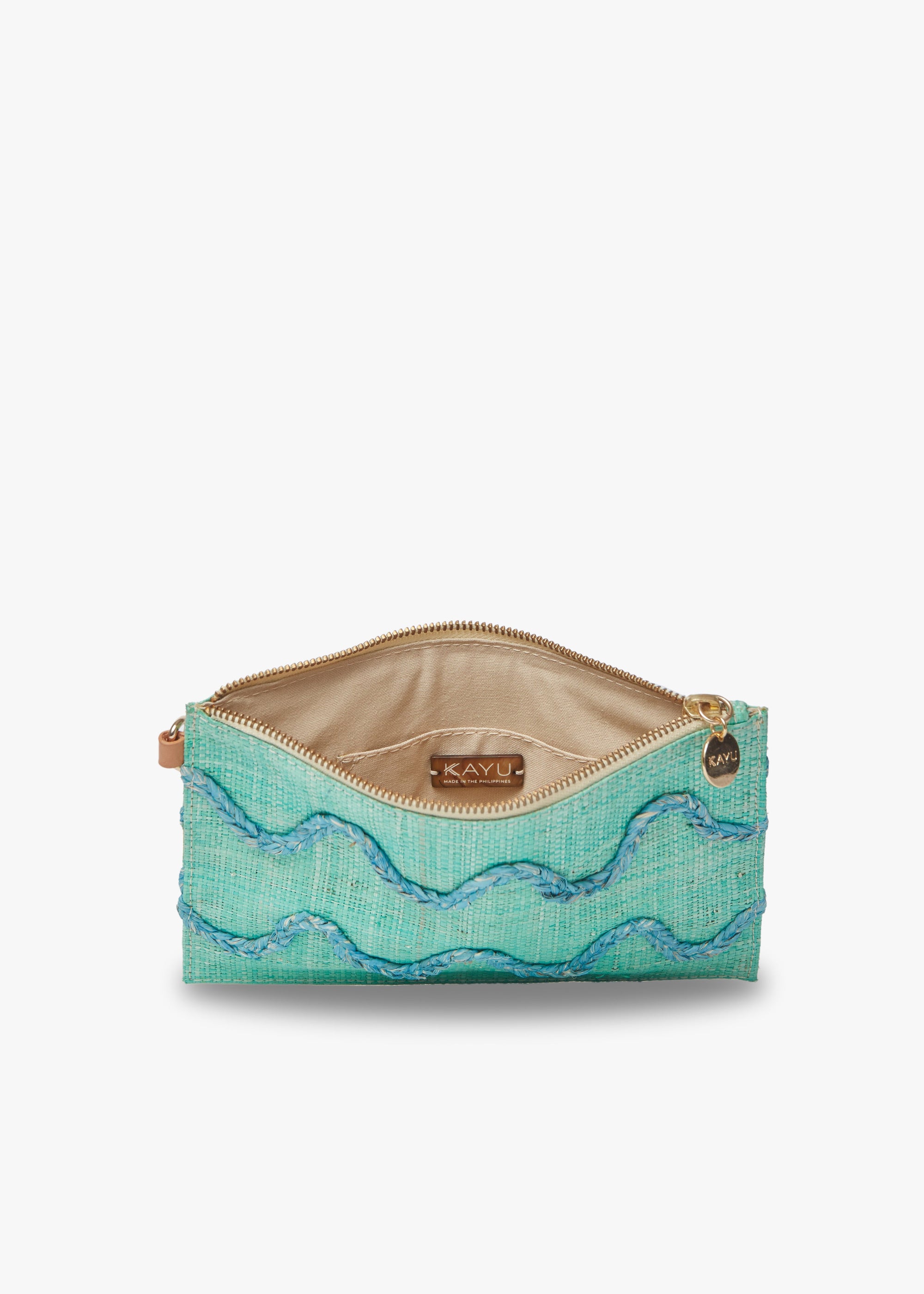 Kayu - Irma Straw Pouch Wristlet Bag -