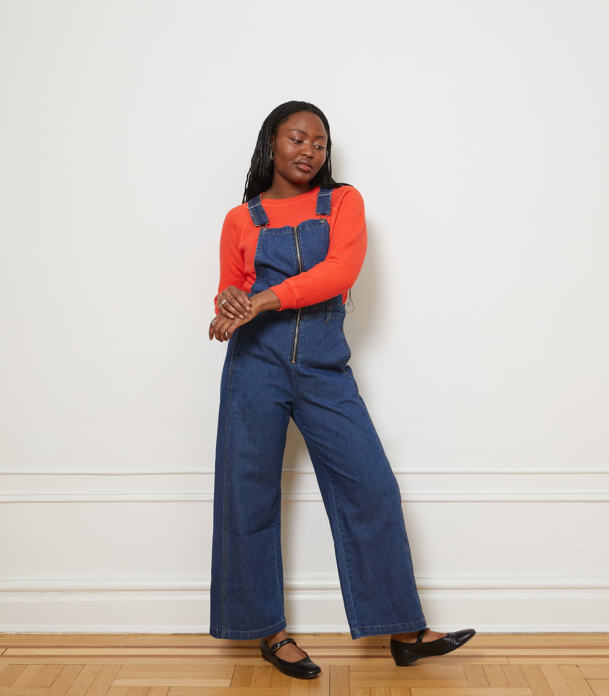 Loup - Madelyn Zip Front Overalls - Indigo -