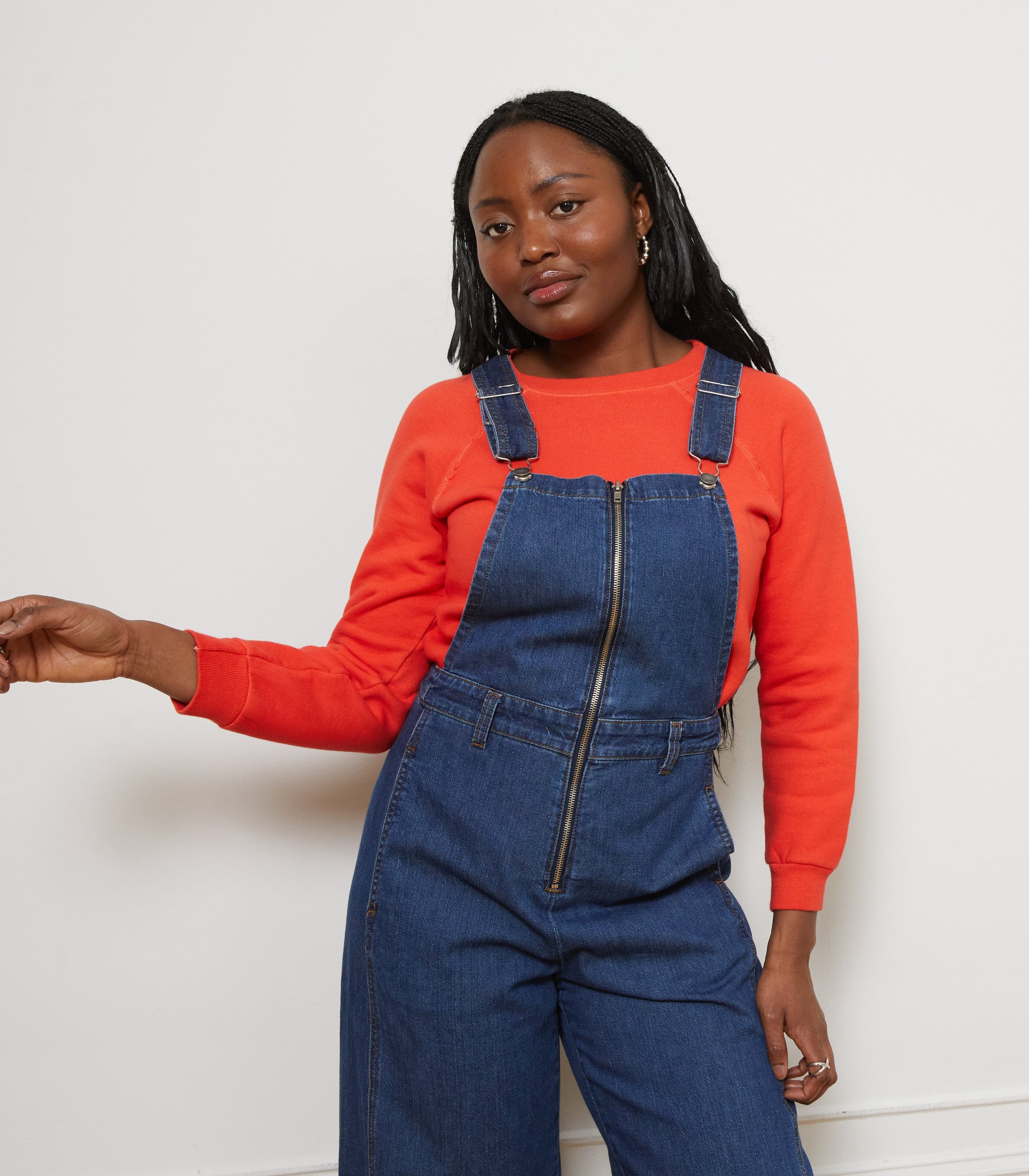Loup - Madelyn Zip Front Overalls - Indigo -