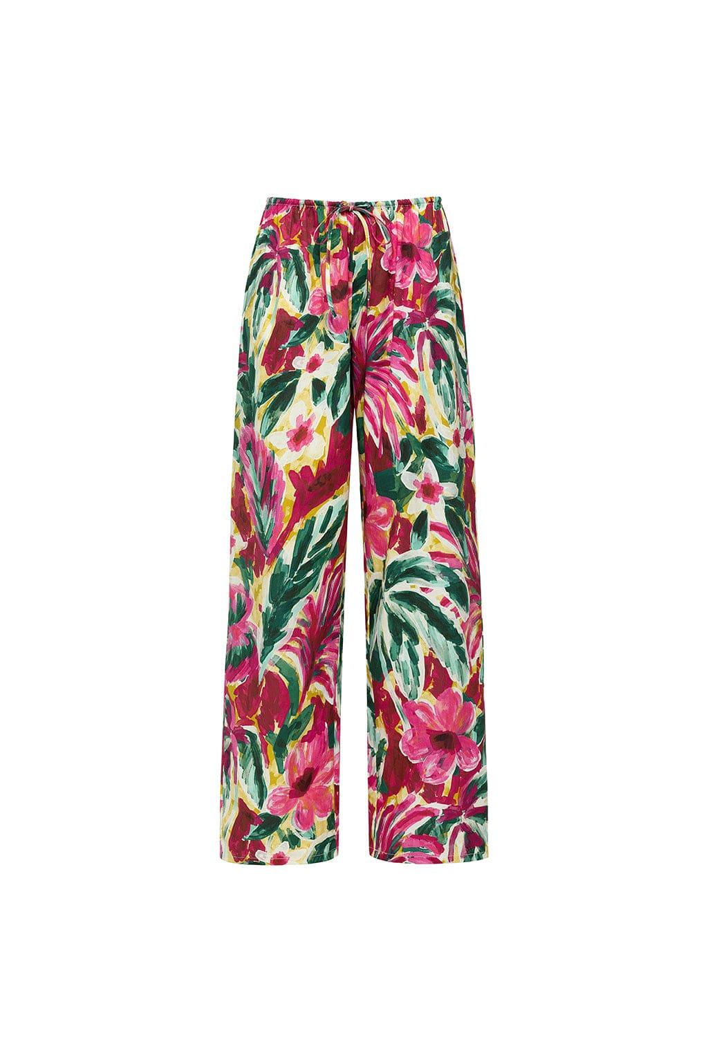 Montce - Isla Floral Wide-Leg Drawstring Pant -